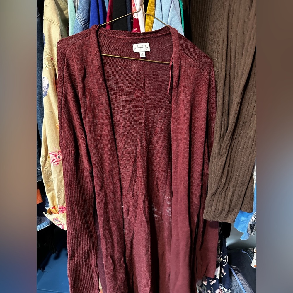 Red Wonderly Cardigan